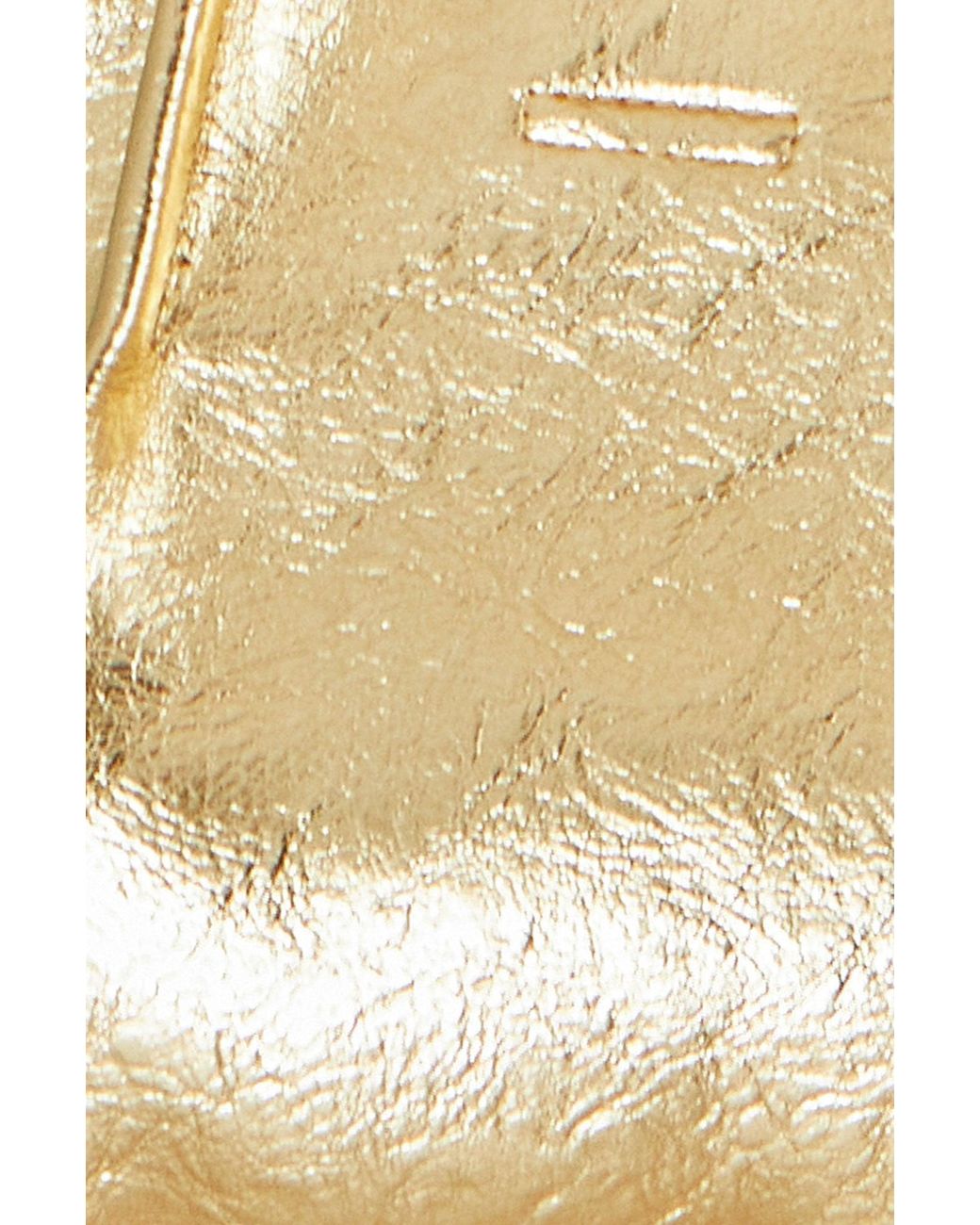 Yumi' Orange Metallic Small Tote Bag