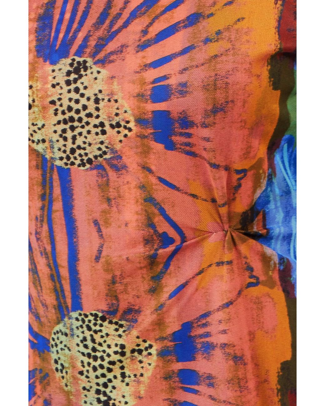 Yumi' Red Multicolour Floral Mesh Top