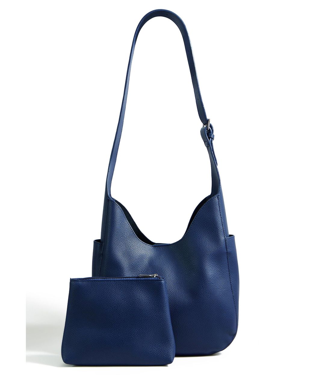 Yumi' Blue Shoulder Bag With Detachable Inside Purse