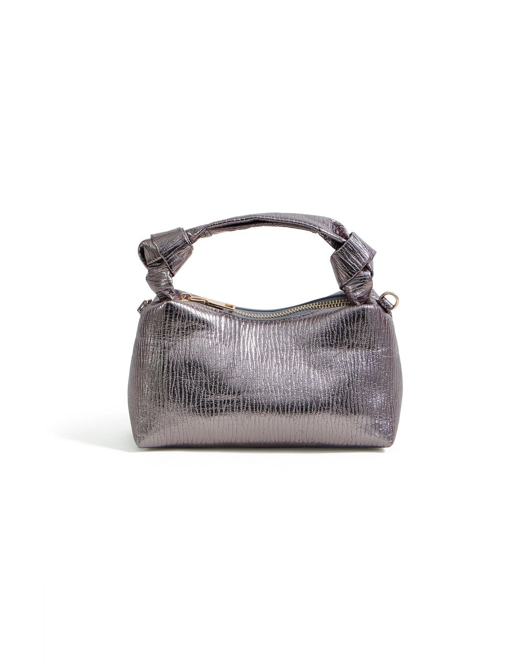 Yumi' Textured Small Knot Handle Handbag