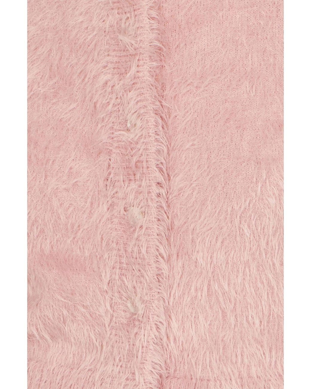 Yumi' Pink Eyelash Knit Cropped Cardigan
