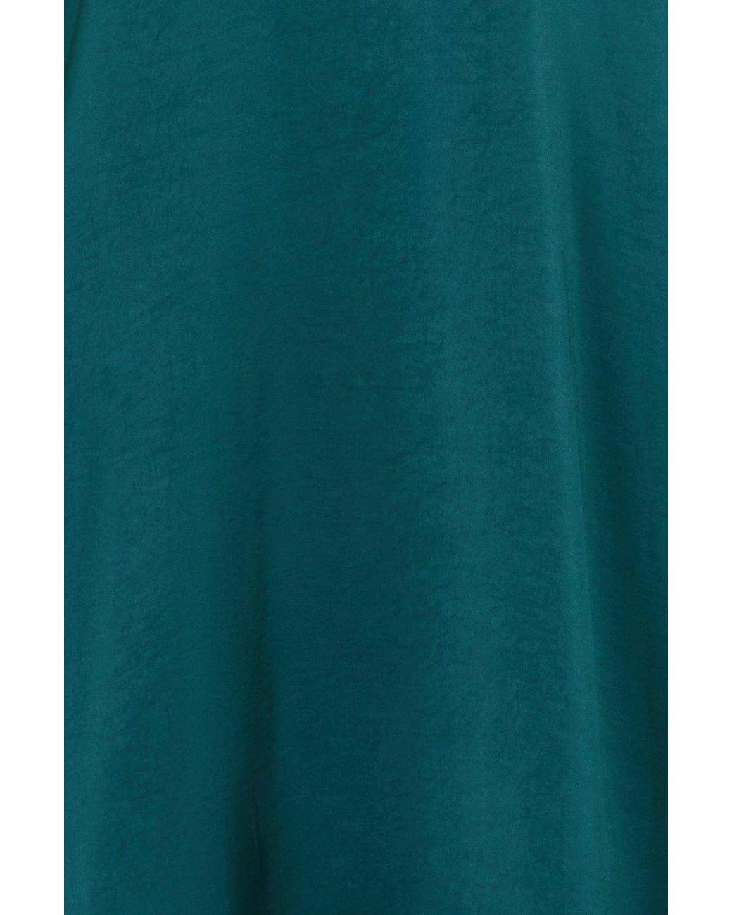 Yumi' Green Satin Midi Kimono Dress