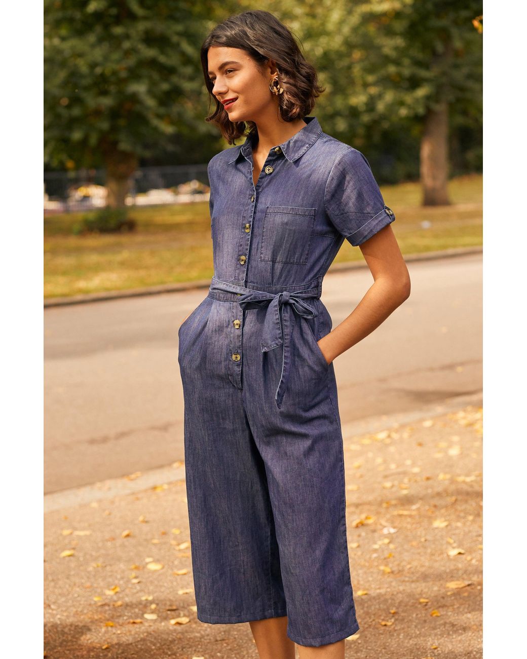 Yumi' Blue Denim Jumpsuit