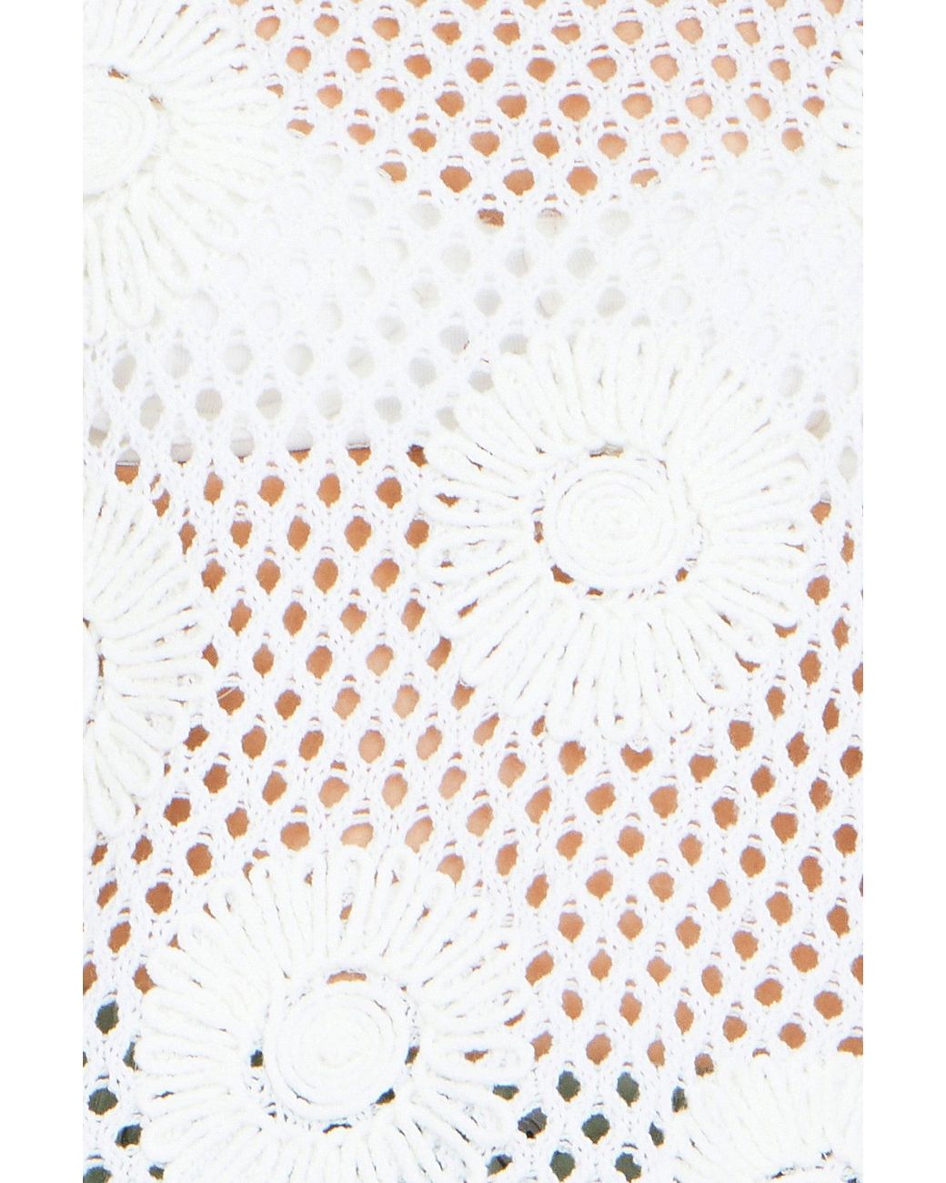 Yumi' White Flower Crochet Jumper