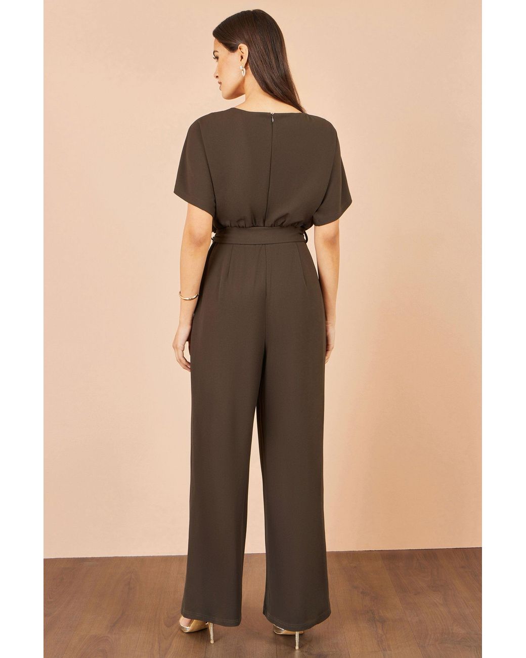 Yumi' Natural Batwing Stretch Jumpsuit