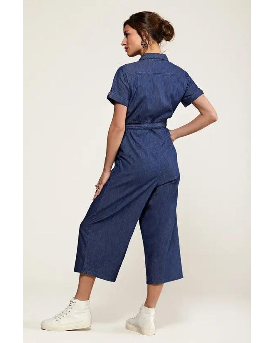 Yumi' Blue Denim Jumpsuit