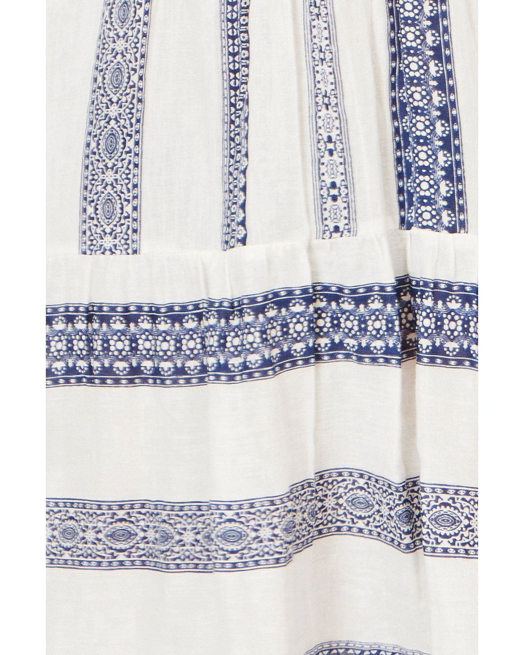 Yumi' White Cotton Stripe Tunic