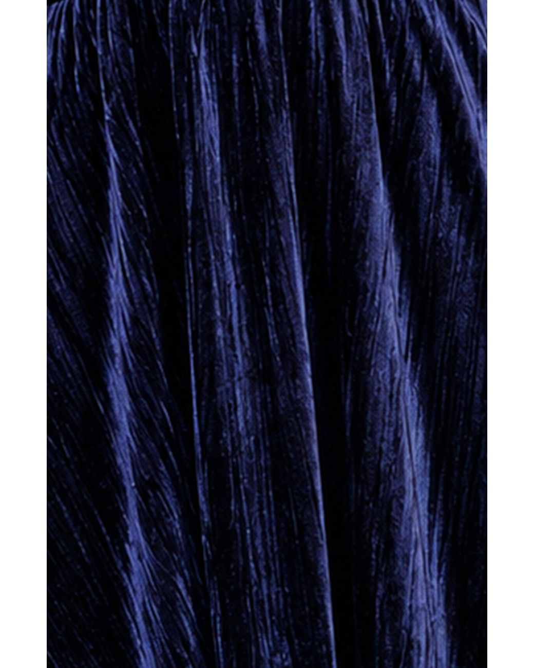 Yumi' Blue Ruched Waist Velvet Skater Dress