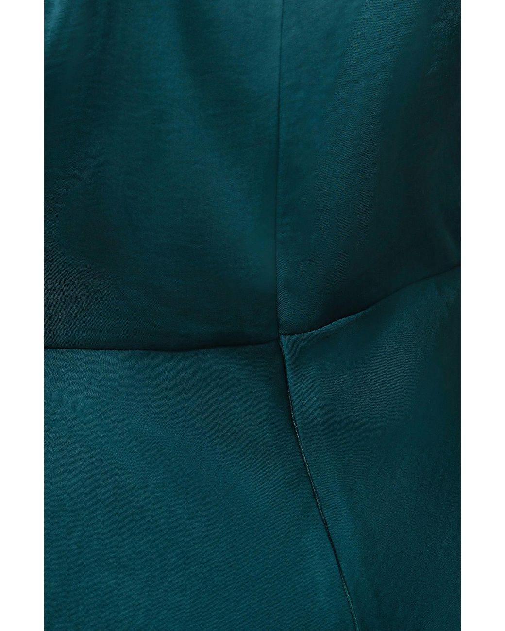 Yumi' Green Satin Halter Neck Midi Dress