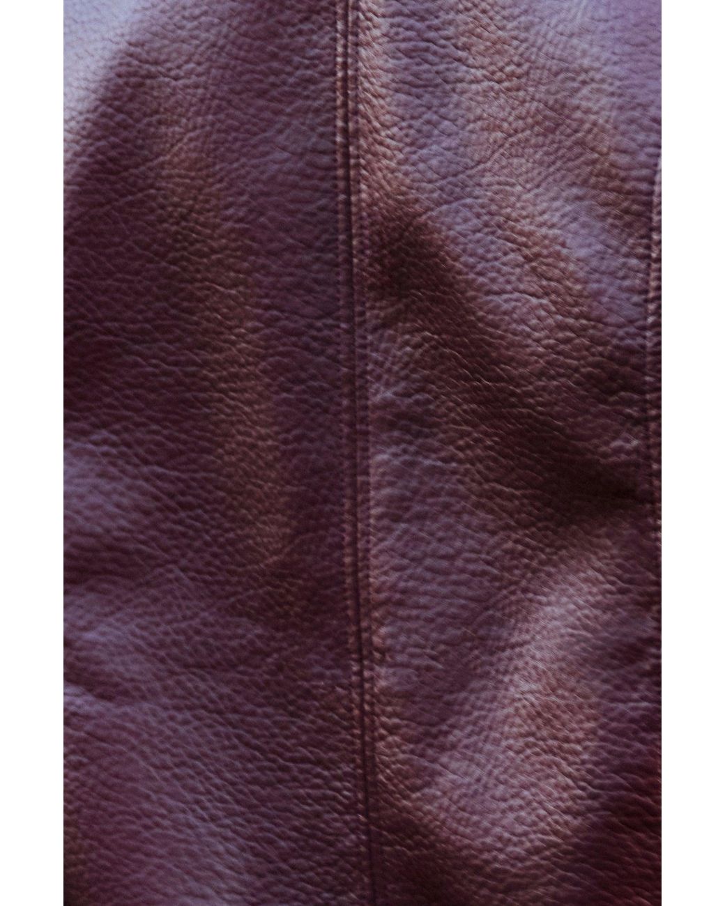 Yumi' Red Faux Leather Bomber Jacket