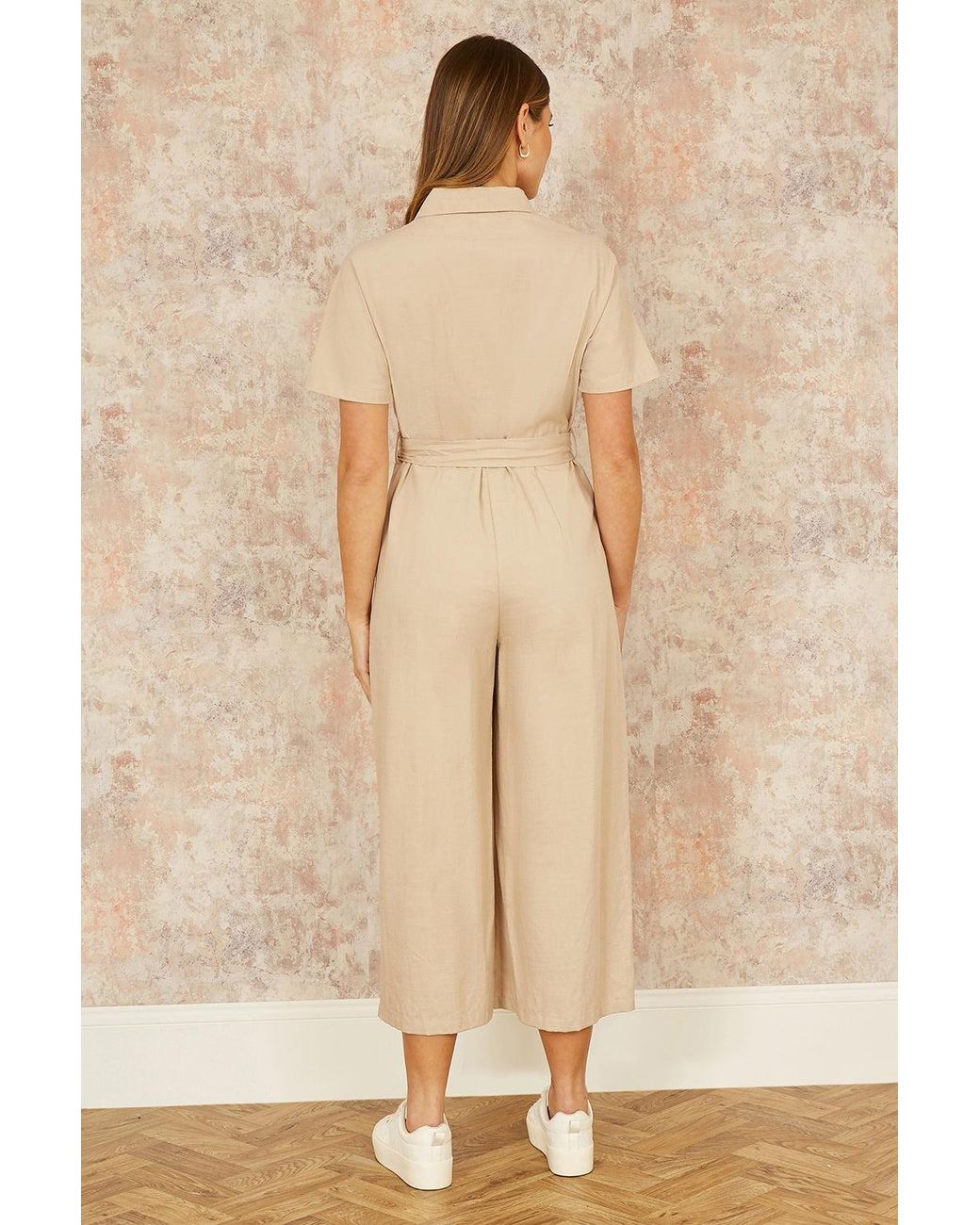 Yumi' Natural Utility Relaxed Fit Jumpsuit