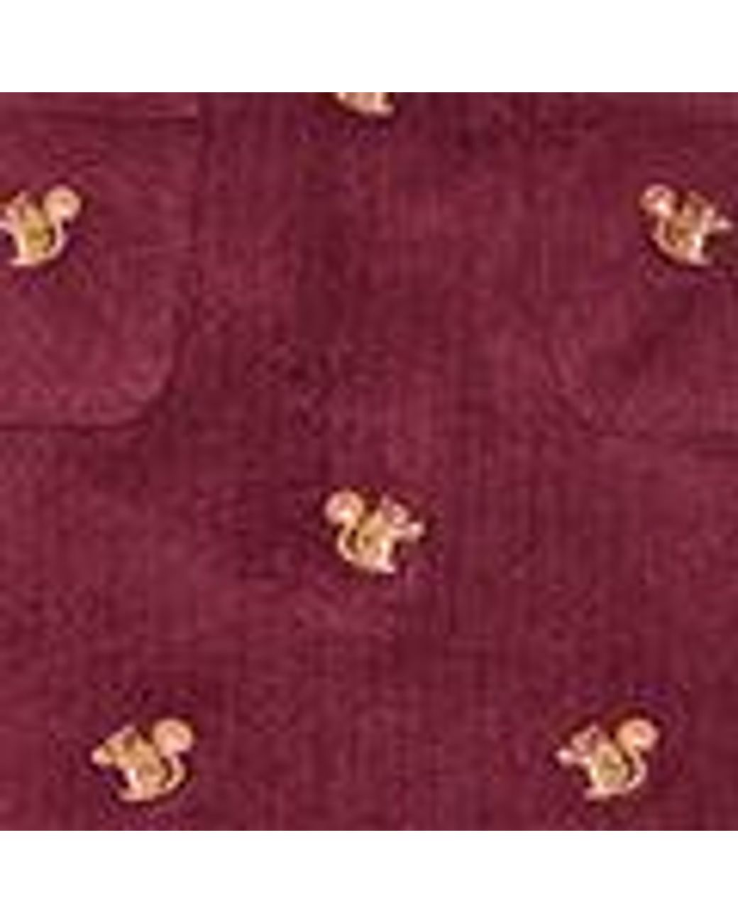 Yumi' Natural Corduroy Embroidered Squirrel Mini Skirt