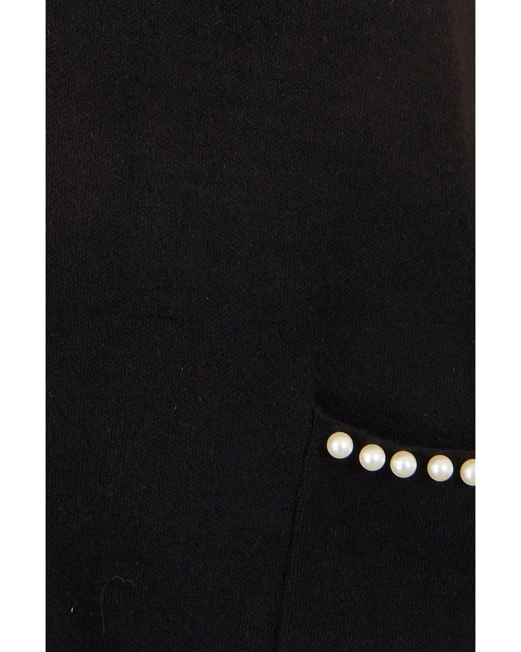 Yumi' Black Pearl Detail Knitted Tunic