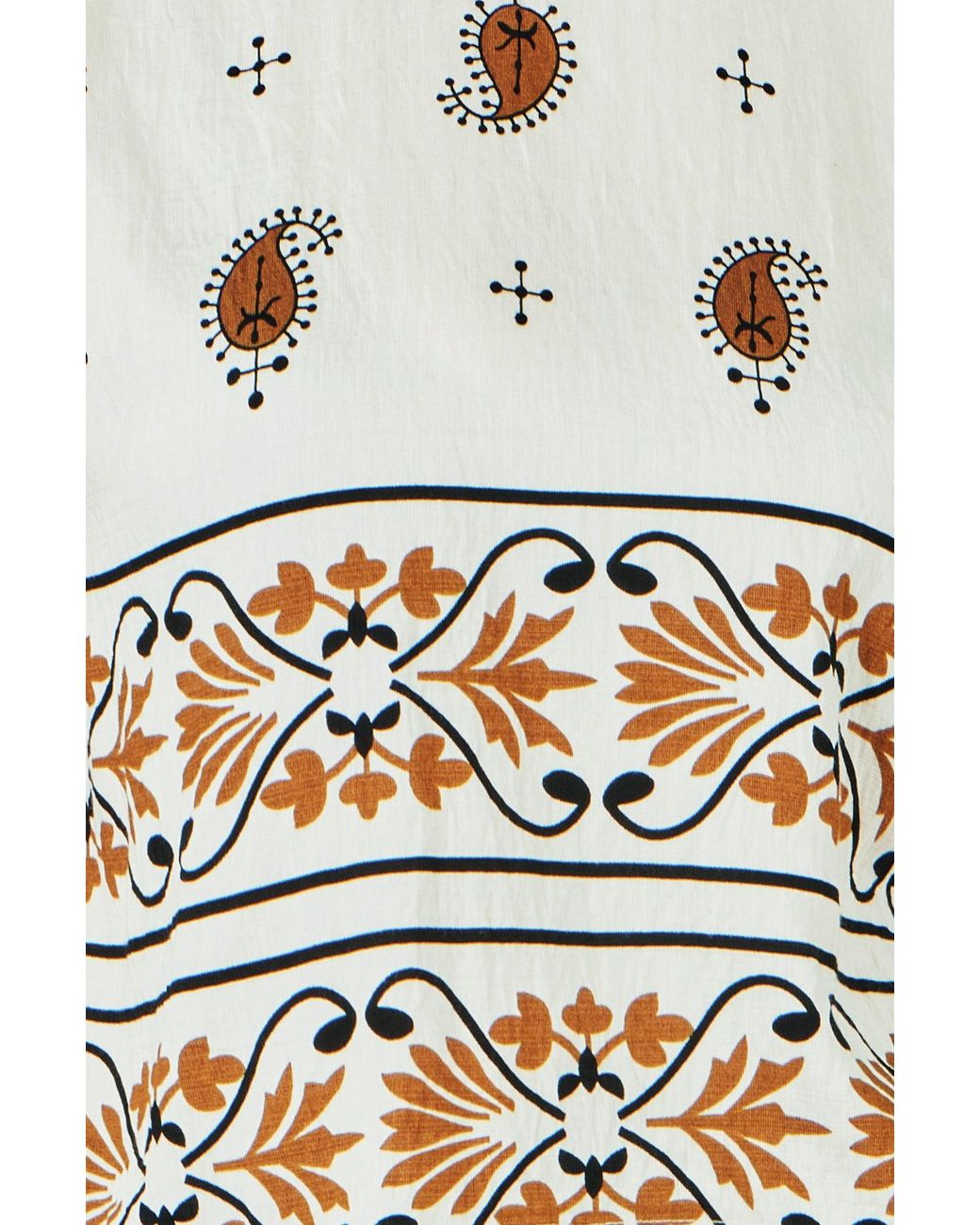 Yumi' Blue Ivory Viscose Paisley Top