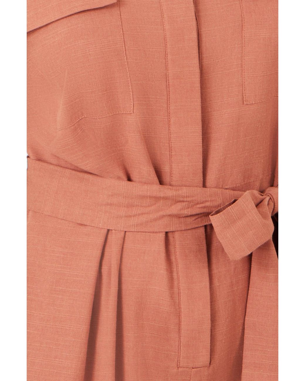 Yumi' Brown Utility Relaxed Jumpsuit