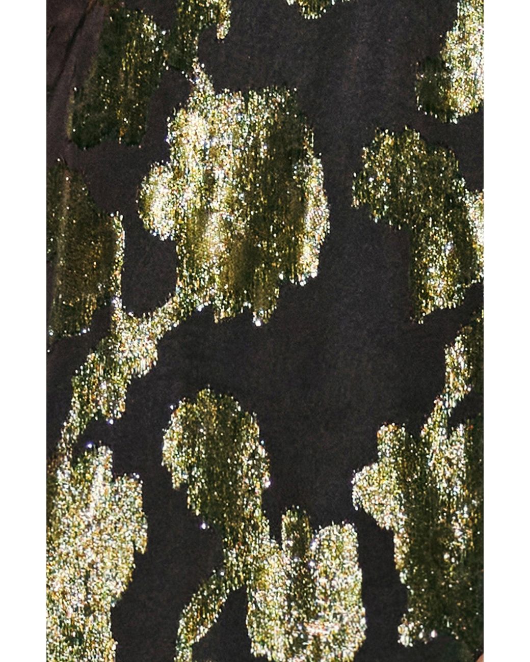 Yumi' Metallic Abstract Floral Tunic
