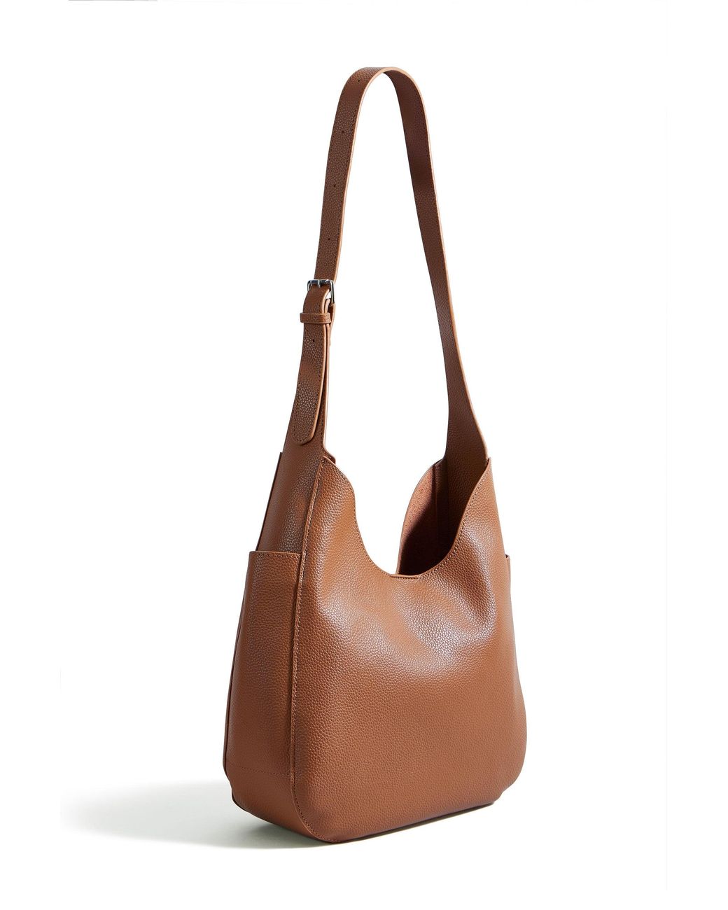 Yumi' Brown Shoulder Bag With Detachable Inside Purse