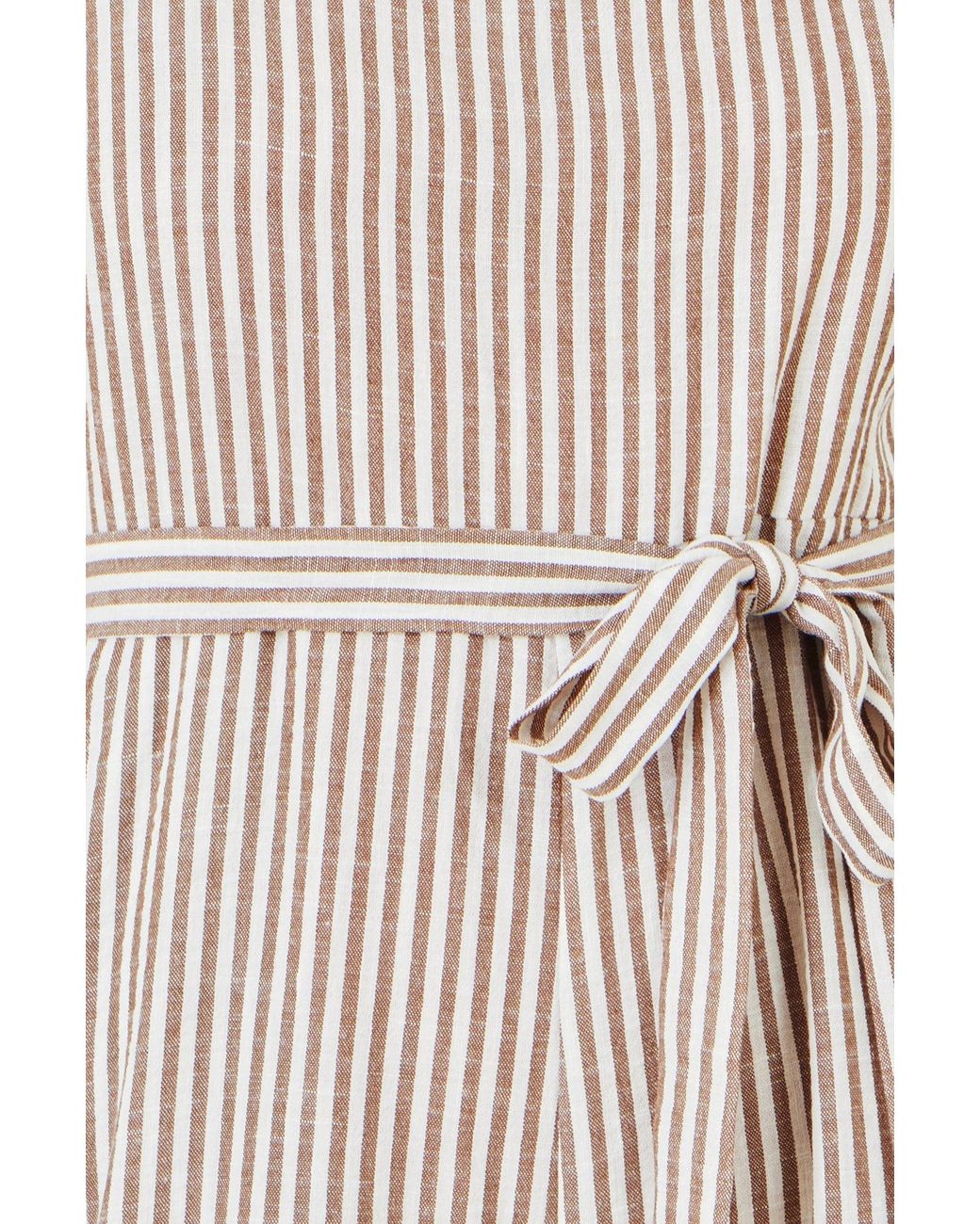 Yumi' Blue Stripe Strappy Jumpsuit