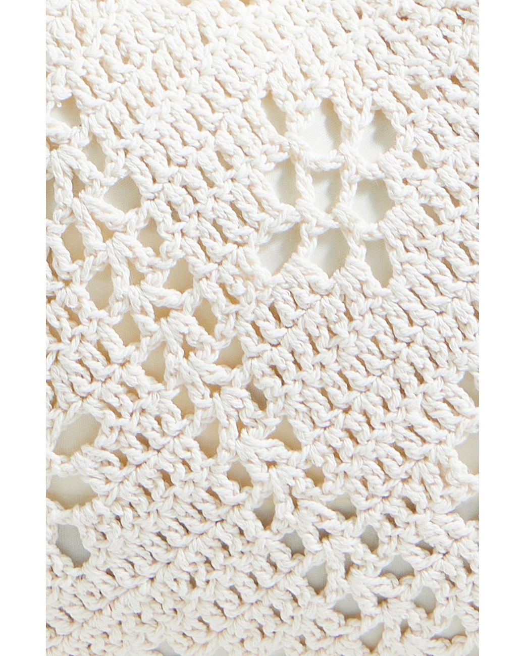 Yumi' White Crochet Hand Bag