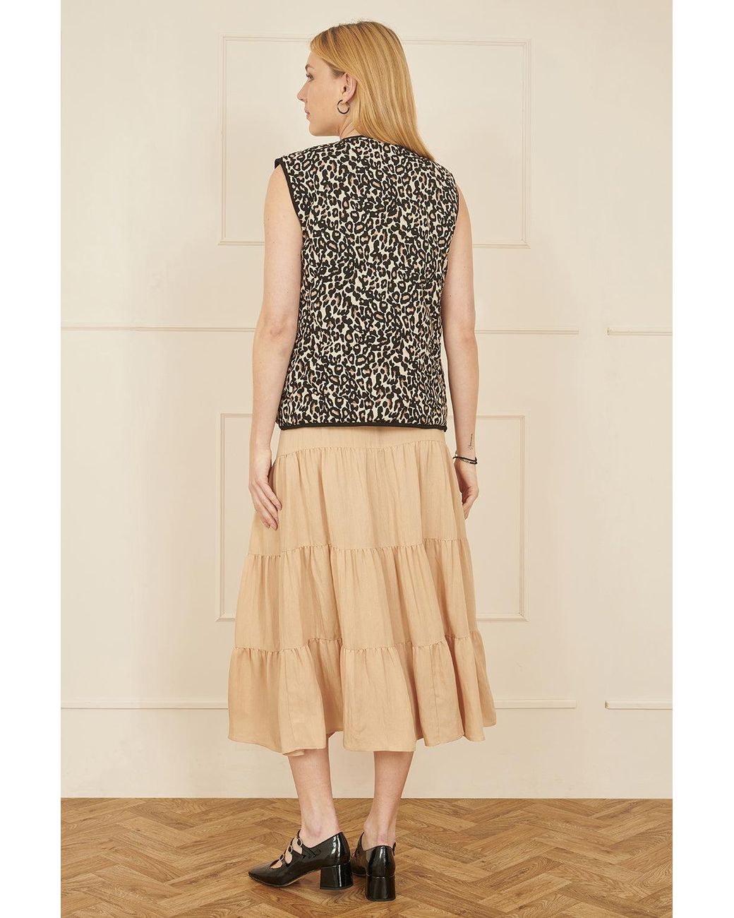 Yumi' Natural Midi Boho Skirt