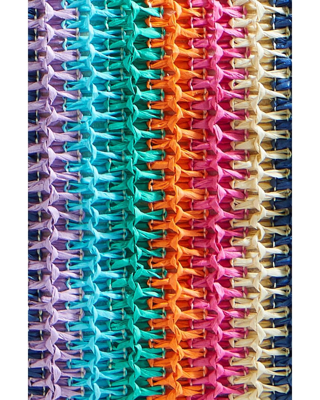 Yumi' Green Multicolour Stripe Natural Shoulder Bag