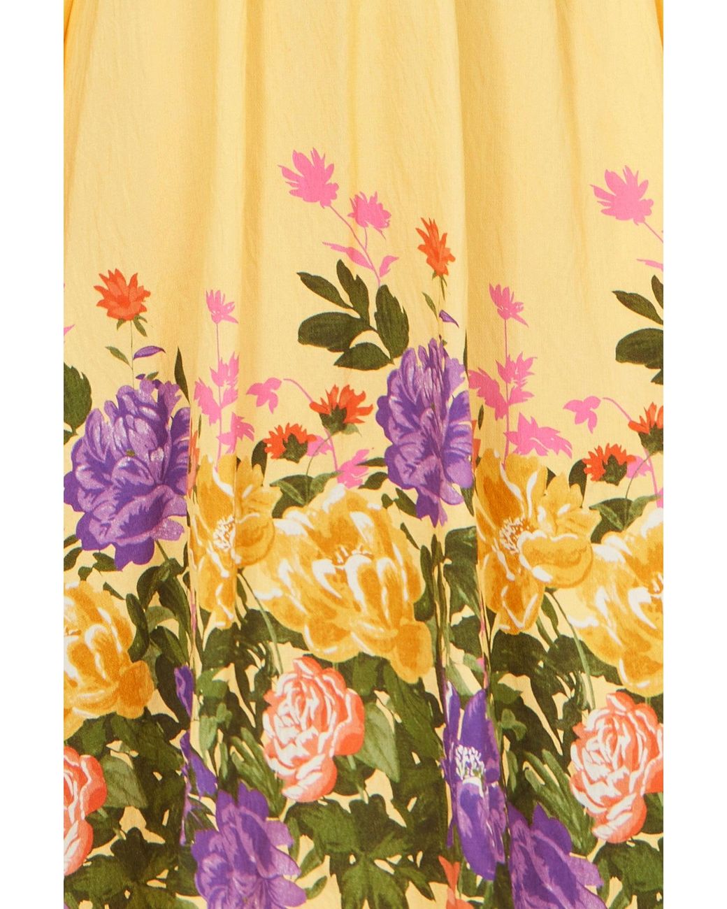 Yumi' Metallic Floral Mirror Print Viscose Midi Dress