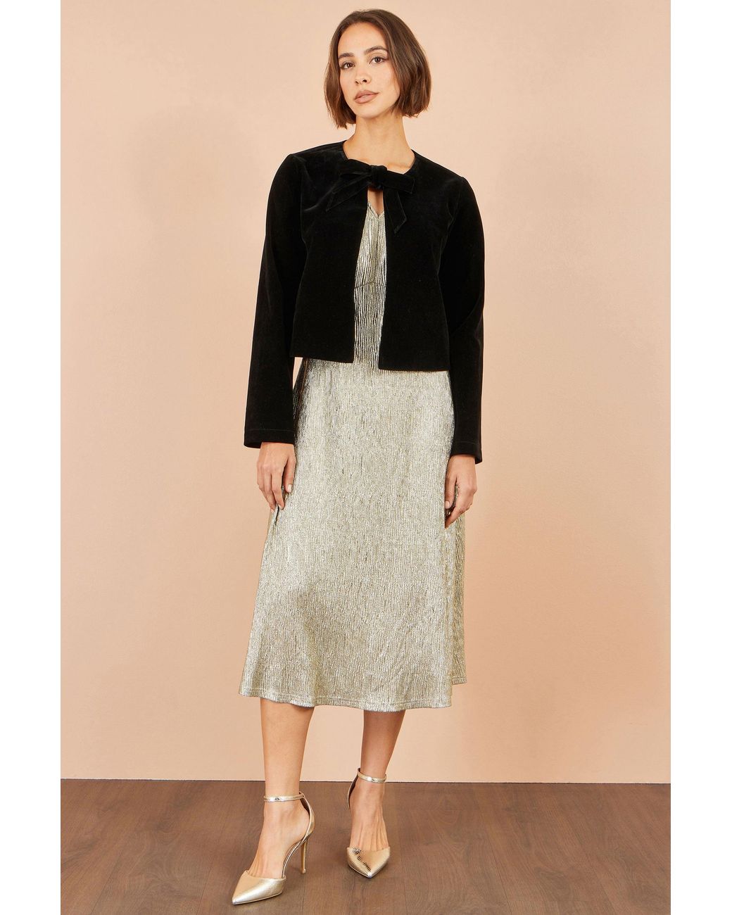 Yumi' Black Velvet Bow Jacket