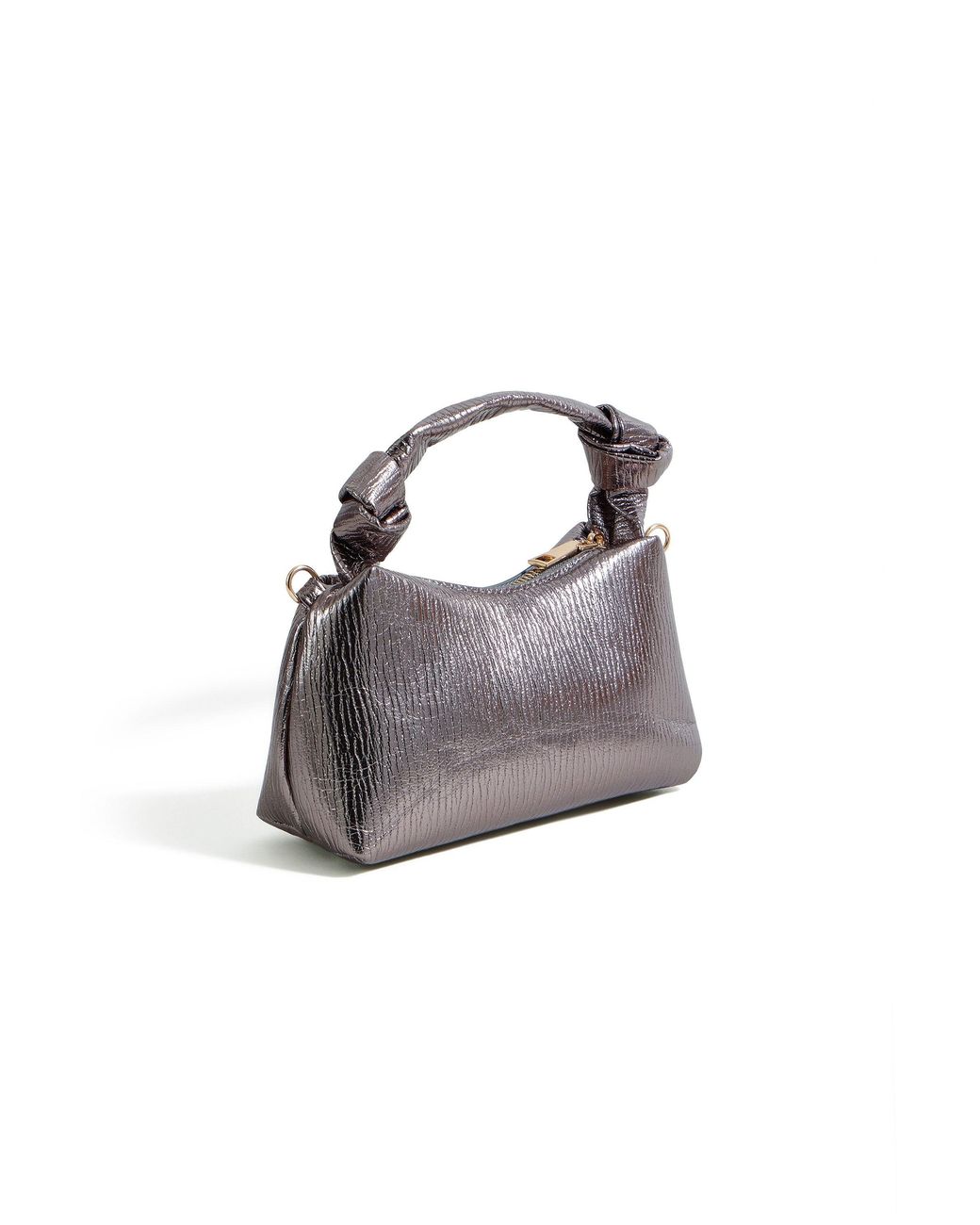 Yumi' Textured Small Knot Handle Handbag