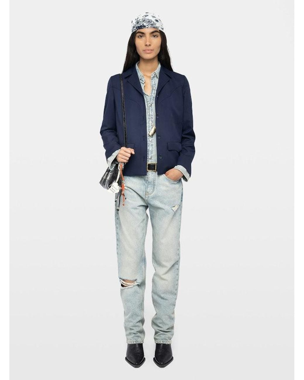 Zadig & Voltaire Blue Lara Jacket
