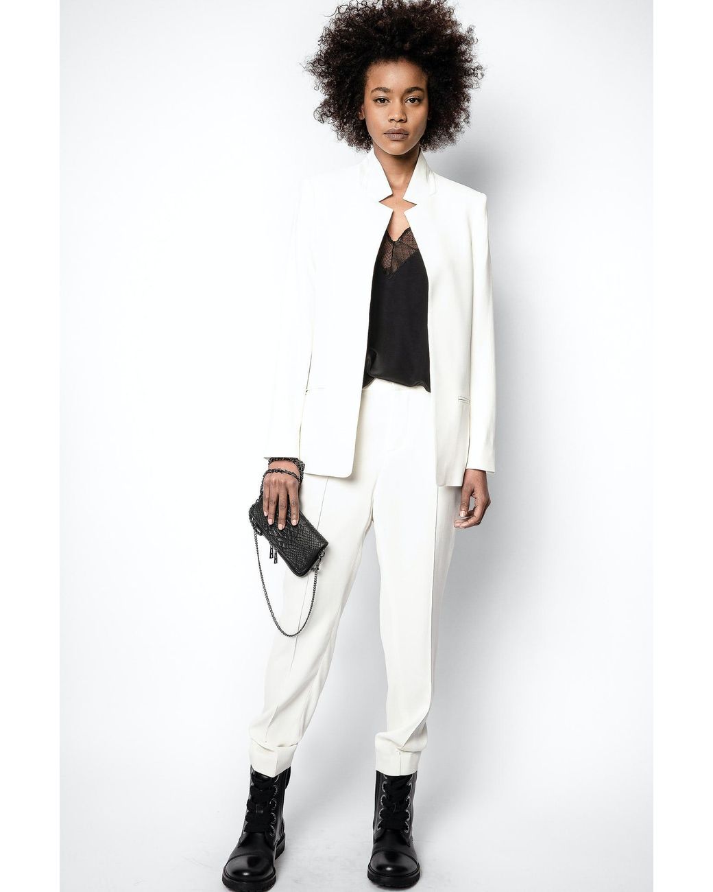 Pantalon Panda Crepe Zadig & Voltaire en coloris Blanc | Lyst