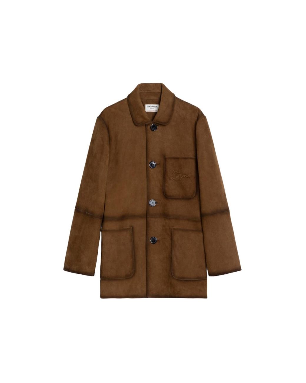 Zadig & Voltaire Brown Venezia Leather Jacket