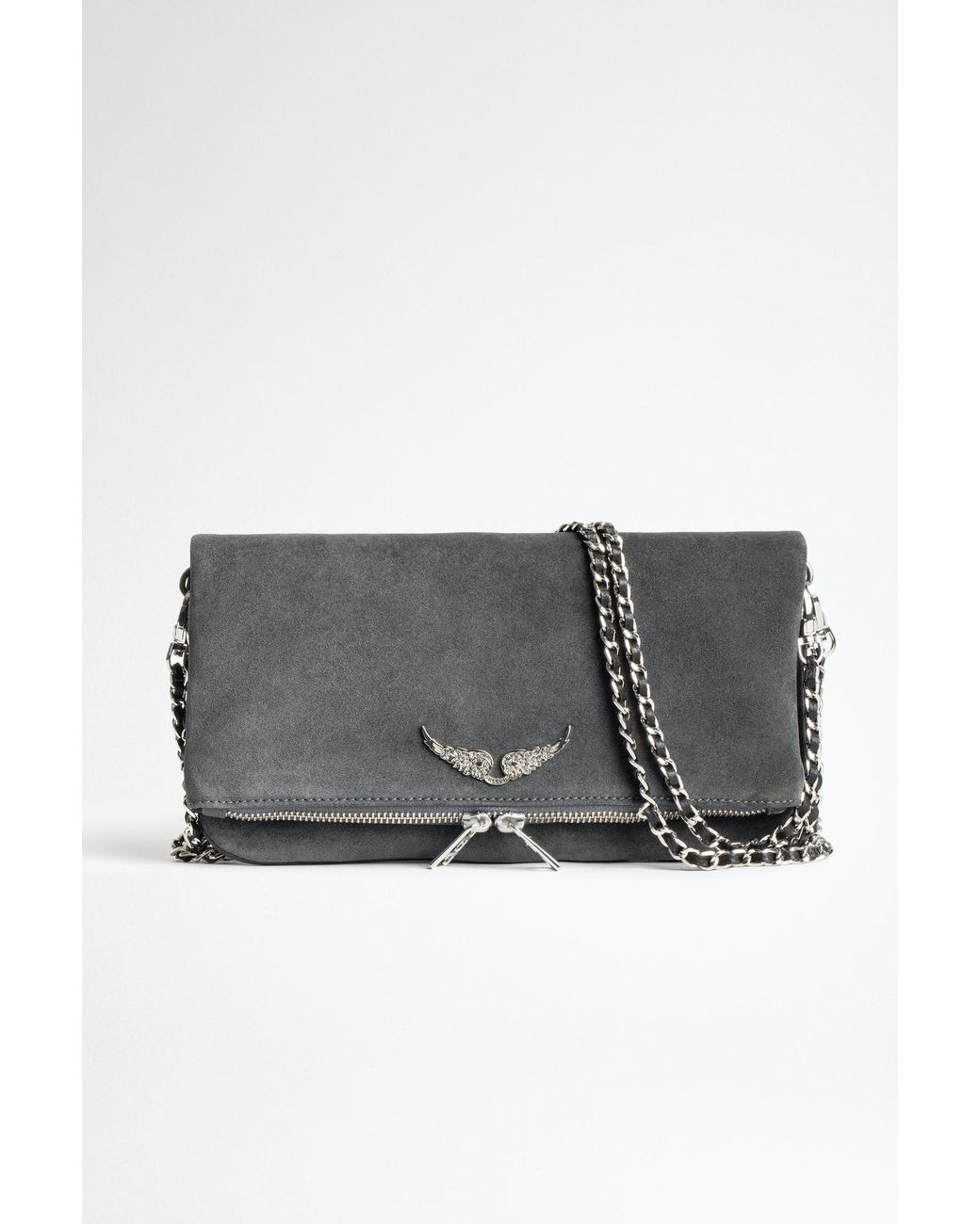 Bolso de mano Rock Suede Zadig Voltaire de color Gris Lyst