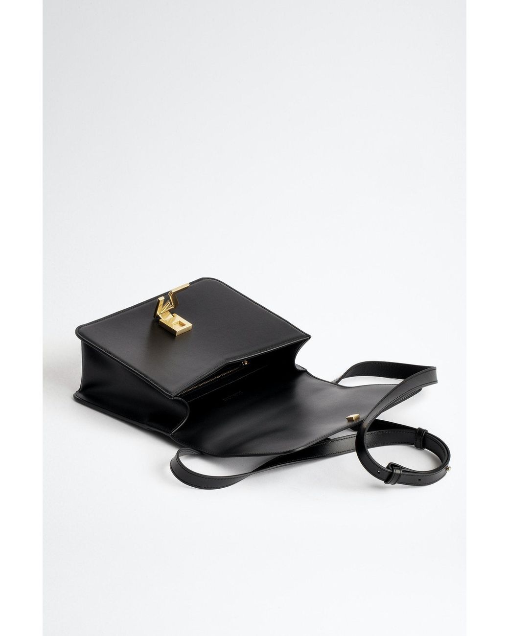 Sac ZV Initiale Le City – Cuir Veau Bleu – Zadig & Voltaire – Taille Moyen – Neuf Avec étiquettes (495€ → 325€)