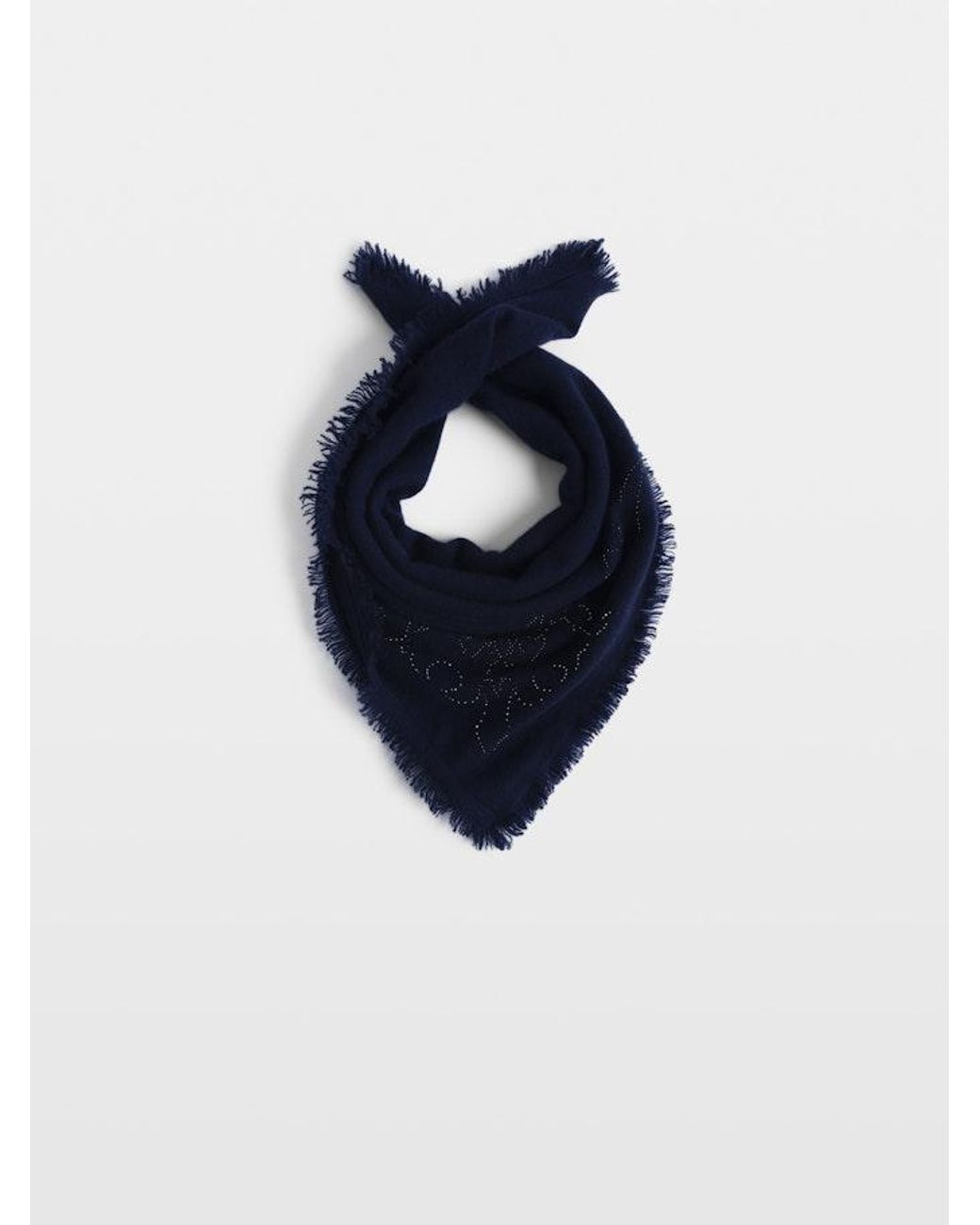 Zadig & Voltaire Blue Scarf Stevie Strass Western 55