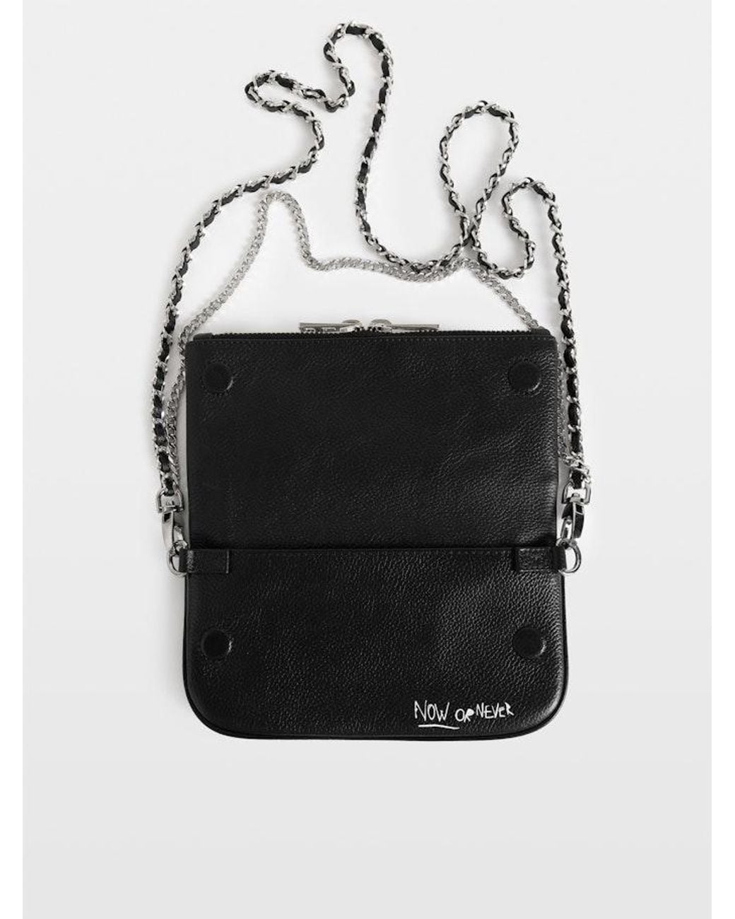 Zadig & Voltaire Black Rock Mini Arty Tag Clutch