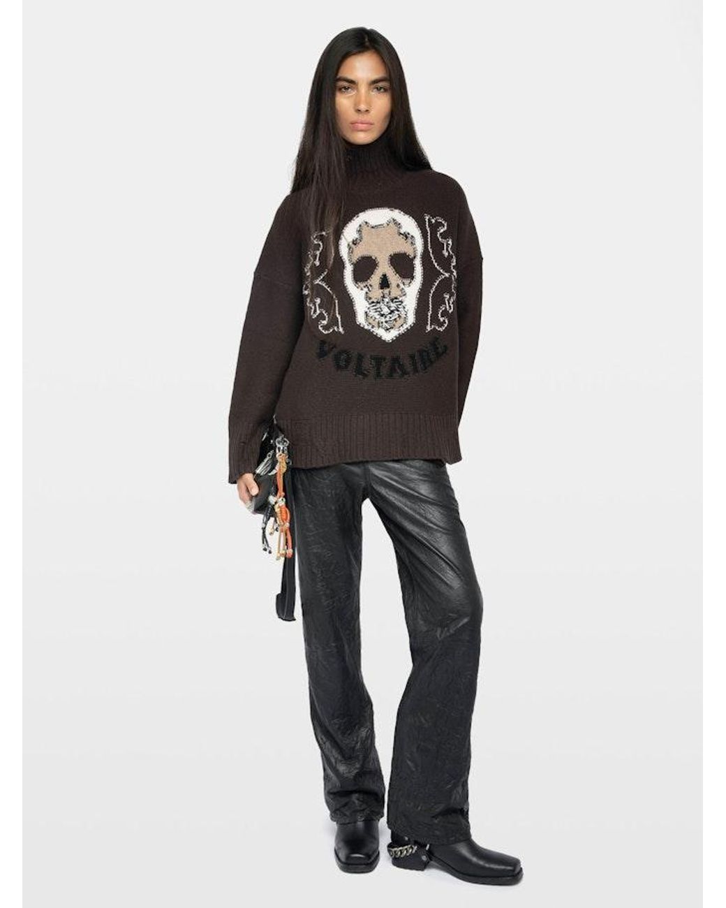 Zadig & Voltaire Brown Bleeza Jumper 100% Merino Wool