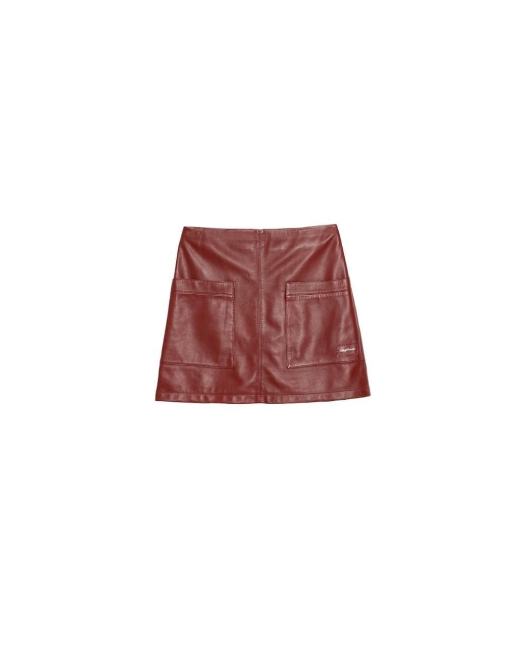 Zadig & Voltaire Red Jaime Leather Skirt