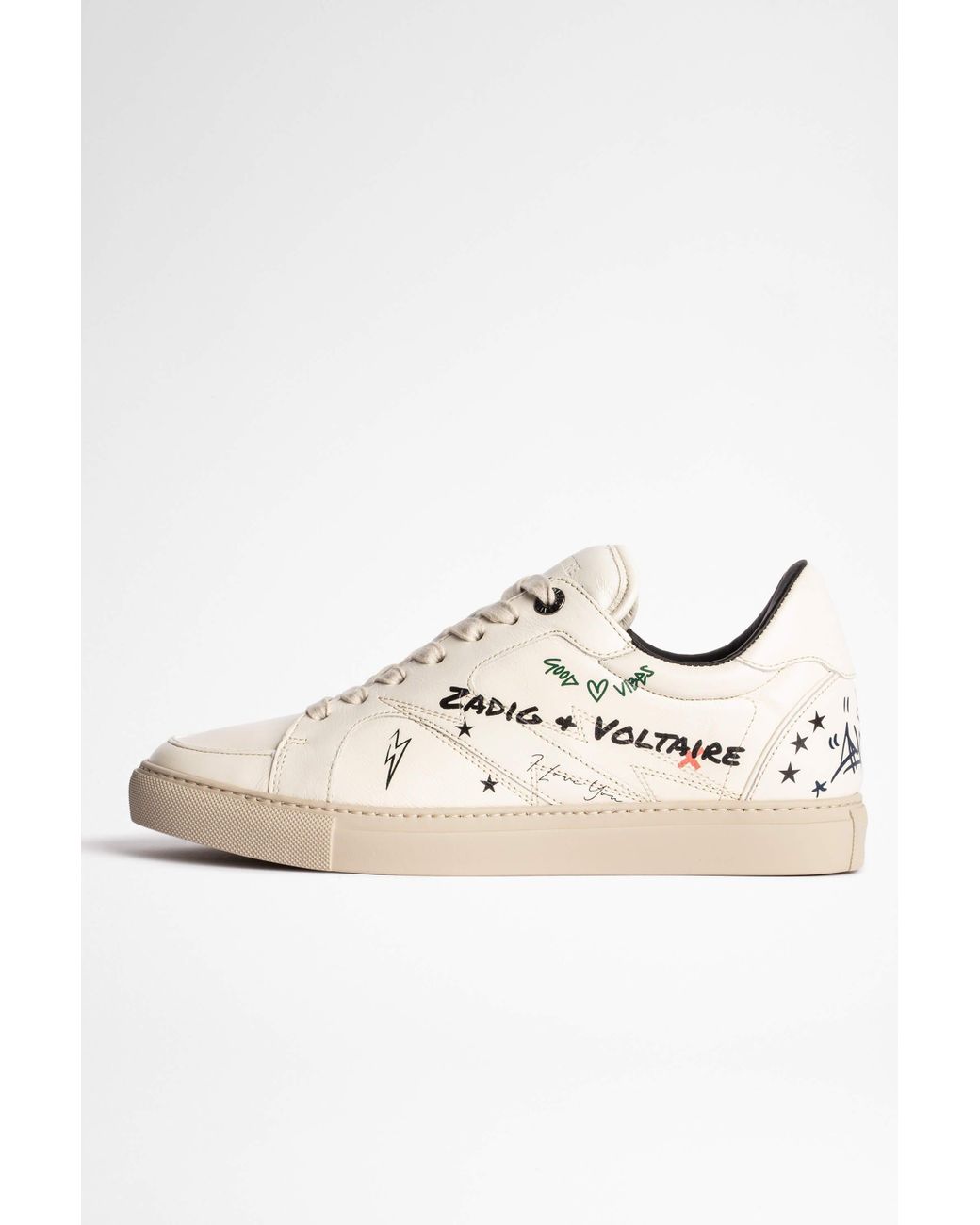 Zadig & Voltaire Zv1747 Board Crush Sneakers Leather in White | Lyst