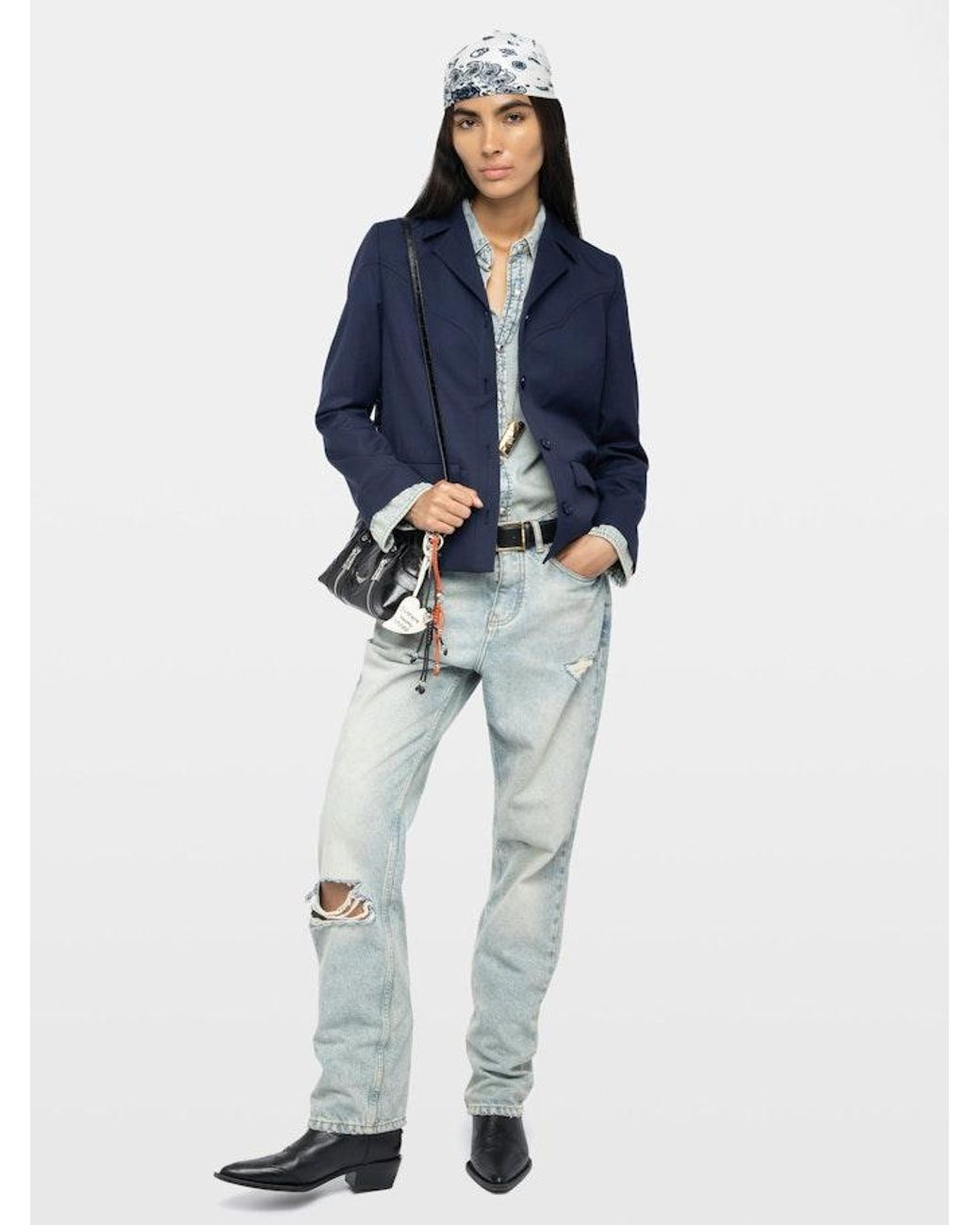 Zadig & Voltaire Blue Lara Jacket