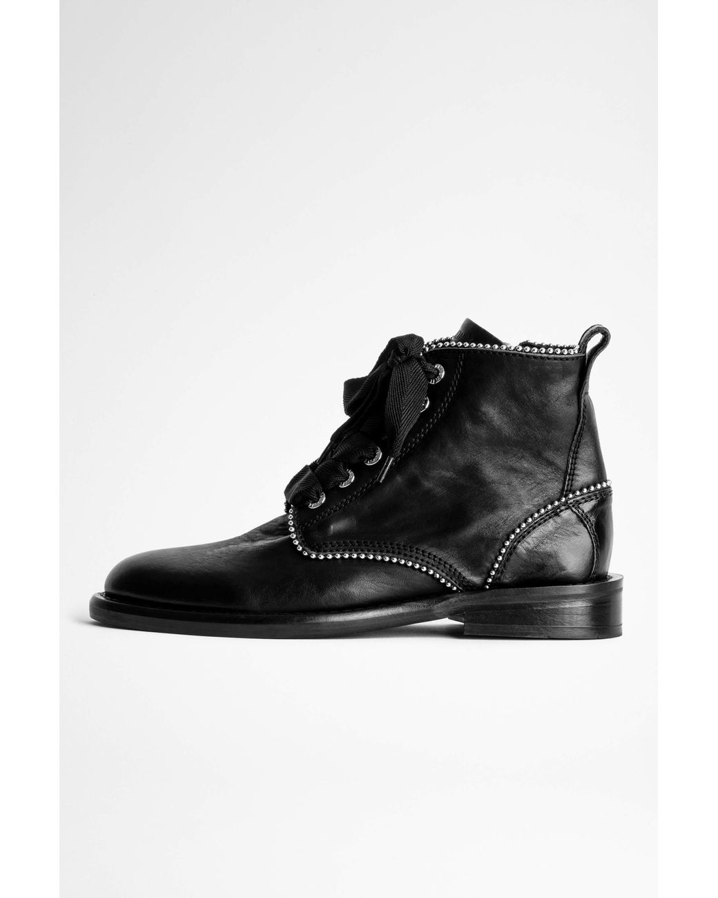 Zadig & Voltaire Laureen Roma Studs Ankle Boots in Black - Lyst