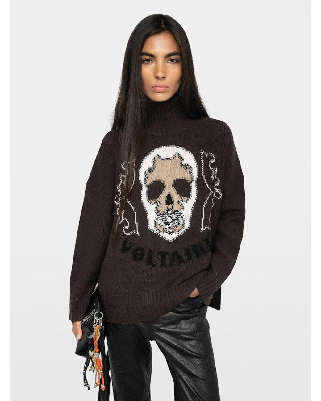 Zadig & Voltaire Brown Bleeza Jumper 100% Merino Wool