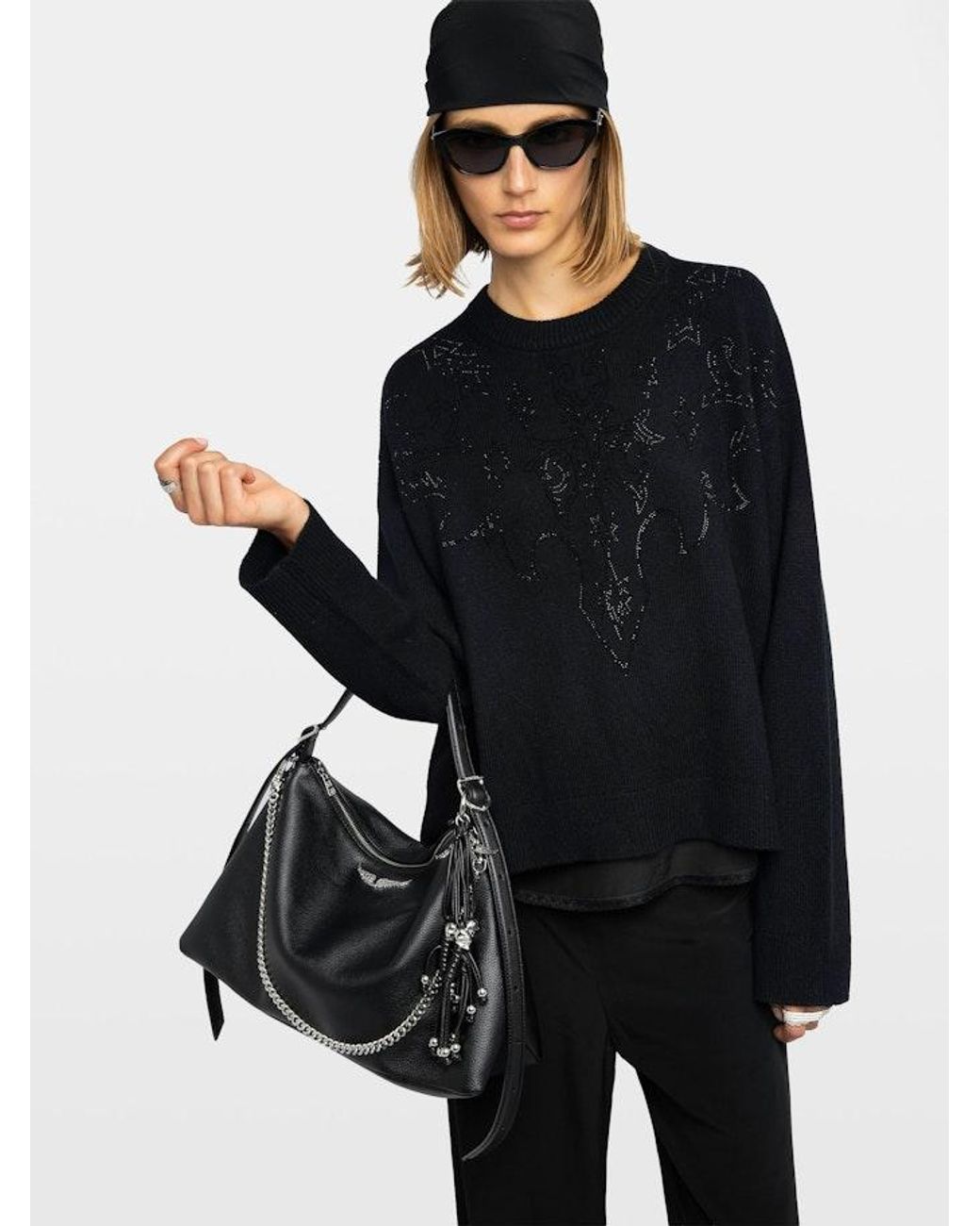 Zadig & Voltaire Black Markuz Jumper 100% Cashmere