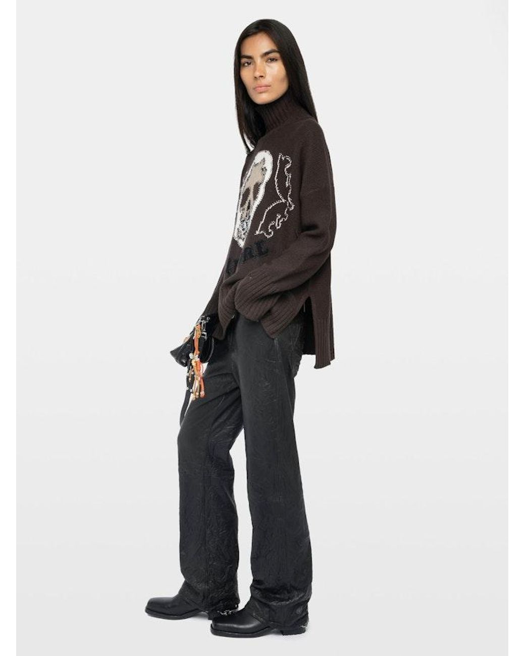 Zadig & Voltaire Brown Bleeza Jumper 100% Merino Wool