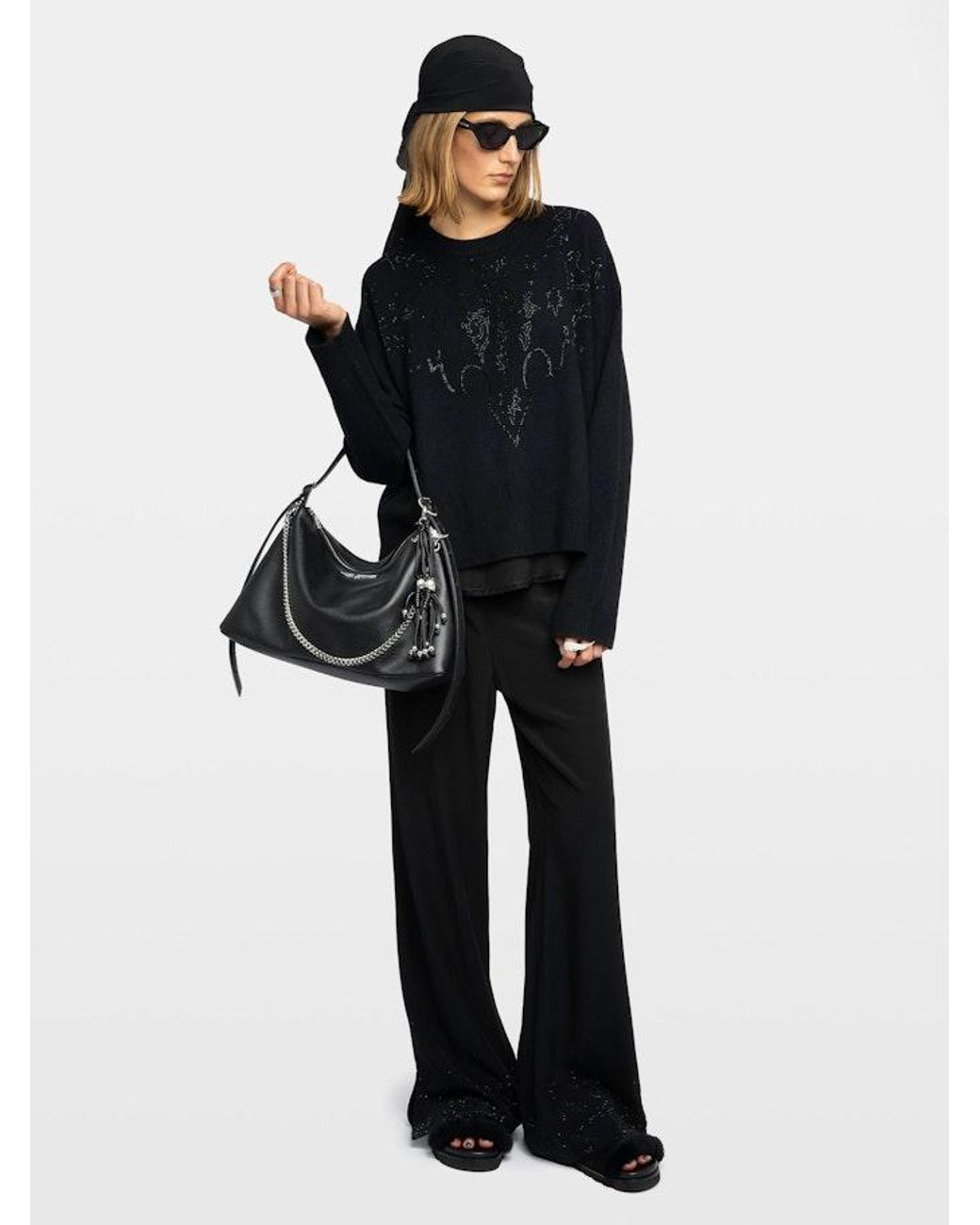 Zadig & Voltaire Black Markuz Jumper 100% Cashmere