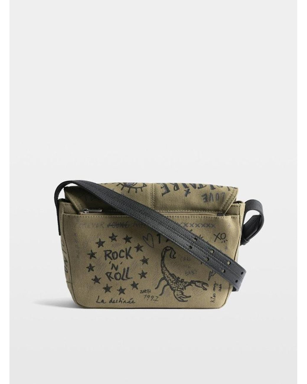 Zadig & Voltaire Black Z Camp Satchel Tag Bag