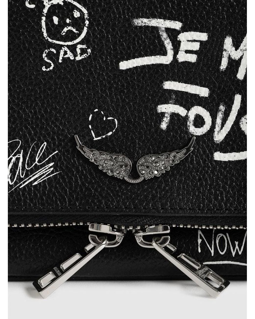 Zadig & Voltaire Black Rock Mini Arty Tag Clutch