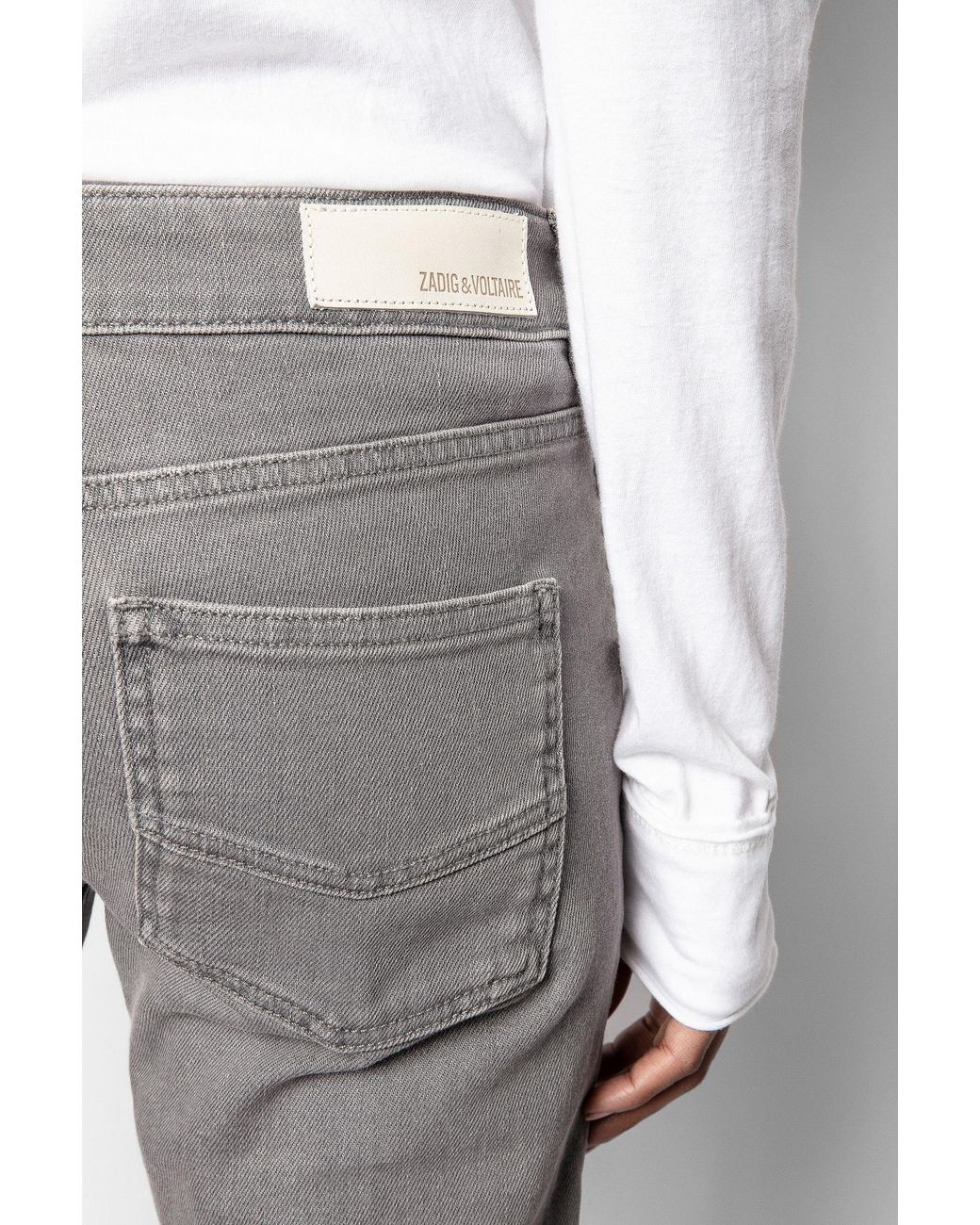 Jean Eva Zadig Voltaire en coloris Gris Lyst