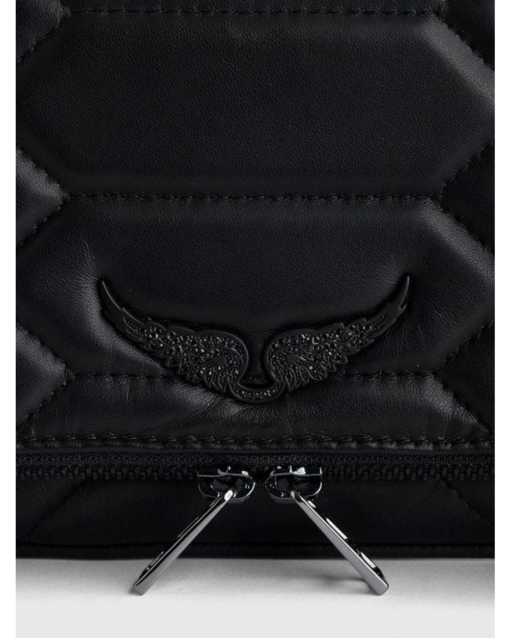 Zadig & Voltaire Black Quilted Rock Clutch