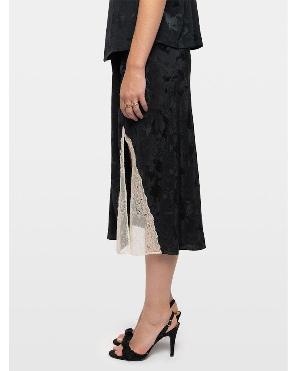 Zadig & Voltaire Black Jayla Skirt 100% Silk