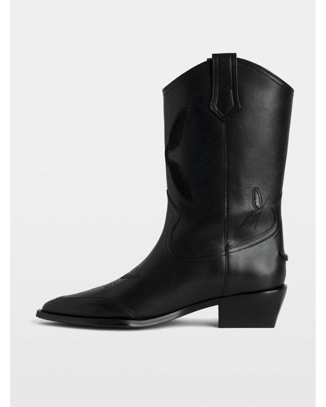 Zadig & Voltaire Black 45Mm Cara Western Boots